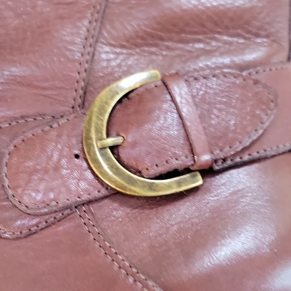 Clarks Brown Leather Ankle Boots With Buckle Size 6.5 EUC - Picture 5 of 9